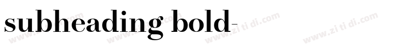 subheading bold字体转换